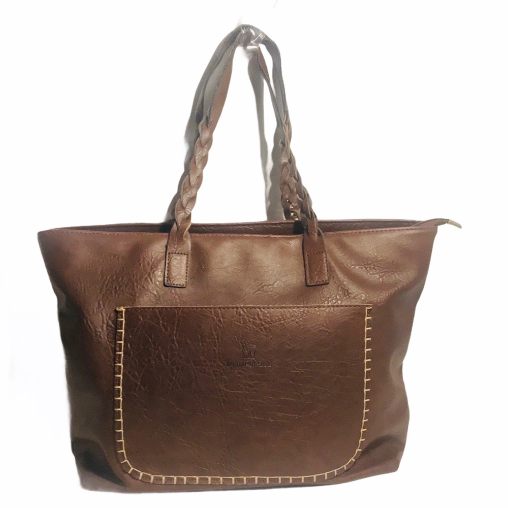 Weimeibaige Large Brown Satchel Purse Bsg